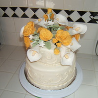 My 30Th Birthday Cake! Buttercream with gumpaste flowers. TFL!