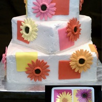 Gerber Daisy Cake This was for a little girls 6th birthday cake. There is also an image of the plate the cake was based on. The cake was covered in...