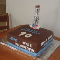 90Th Birthday This was for my Granddad's 90th bday. I decided to have family members give me words to describe him and them put them on the cake...