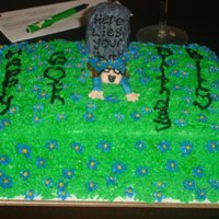 Over The Hill I made this cake for a friend of the family. Tombstone reads "here lies your youth"