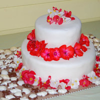 Hawaiian Wedding My first wedding cake. Plus I made the chocolates.