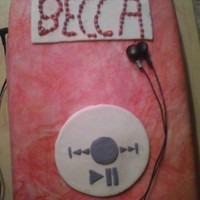 Pink Ipod Cake I made this cake for my best friends birthday. She loves music and ended up getting a ipod to match!