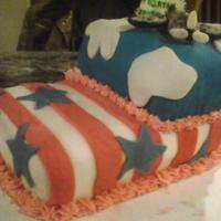 4Th Of July Airplane Cake I made this cake for my grandpa who was in the airforce. It just happened to be right near the 4th of July too!