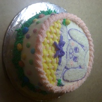 Bunny Cake all done with buttercream.