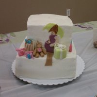 Mod Mom buttercream with fondant accents
