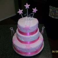 Sweet Sixteen Birthday Cake This is the first three tiered cake I have ever made. It was fun!