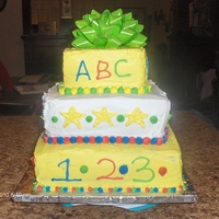 School Teacher Birthday Cake This was for my son's Kindergarten Teacher's Birthday. The bow on top is a real bow, not fondant. I don't know how to make...