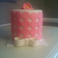 Pretty And Pink 3 layer 6 in round covered in fondant.
