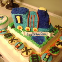 Train Cake I made this train cake for a 1st Birthday. I used the 3-D wilton pan and had the toughest time with it! I originally tried to cover the...