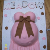 It's A Girl! I made this cake for my sister-in-law's baby shower. This is my first baby bump cake. Its a french vanilla cake with buttercream...