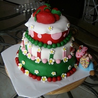 Strawberry Shortcake Strawberry shortcake tiered cake. Not my design.