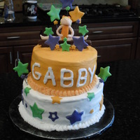 Gymnastics Birthday Cake Made this cake for a girl who loves gymnastics. Fondant gymnast on a candy clay balance beam. Fondant star accents. 10 and 8 inch cakes are...