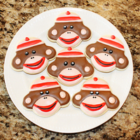 Sock Monkey Cookies These are sock monkey cookies I made with the NFSC recipe and Antonia74 Royal Icing!!
