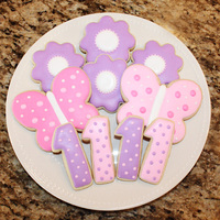 Butterflies And Flowers These are butterflies, flowers and #1s I made with the NFSC recipe and Antonia74 Royal Icing!!