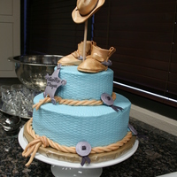 Baby Tucker's Baby Shower Fresh strawberry cake with strawberries and cream filling and cream cheese frosting for the top tier; vanilla cake with strawberries and...