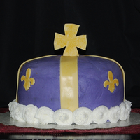 Father's Day Crown Chocolate cake, peanut butter filling, BC icing, and Fondant