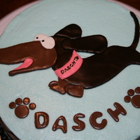 *dasch*ing Dachshund Just a quick cake I whipped up to celebrate my Dachshund's 2nd Birthday. His name is Dasch, and yes, he did have a small party with...