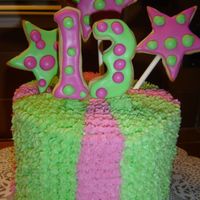 One Bright Birthday Cake! BC icing, with NFSC as the topper. Very bright!!!