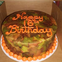 Airbrushed Camo Cake 