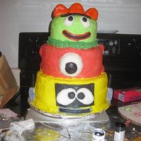 Yo Gabba Gabba Cake Yo Gabba Gabba cake w/ Plex, Muno, and Brobee