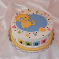 Baby Shower 2 I designed this cake to match the decorations. I used a picture of the plates to go by. TFL!