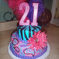Paisley & Zebra iced in buttercream with fondant accents!