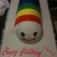 Mr. Ttt Cake Red Velvet and CC frosting covered in MMF and hand painted with food coloring (50 servings, nearly 20lbs of cake...)