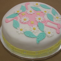 Final Cake For Fondant Class all fondant, vanilla cake with strawberrry filling; musical notes