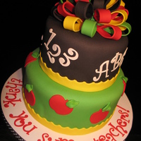 Teacher Appreciation Cake Created for the wonderful teachers at my child's preschool for Teacher Appreciation Week.