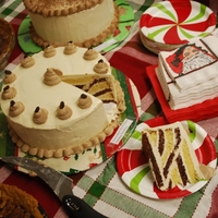 Stratigraphy! I saw a video on how to make this "convoluted cake" (also called a puzzle cake) in cake decorating class and had to give it a try...