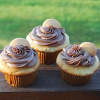 Banana Cupcakes With Nutella Frosting 