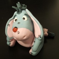 Eeyore Figurine made out of gumpaste. there's little artistic freedom in the colors but it was a practice run!