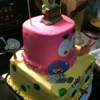 Spongebob Birthday Cake This cake i did for my nephews birthday.. It all butter cream except for the eyes which is just regular store bought fondant and sponge...