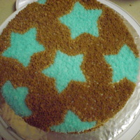 Star Cake first cake for course 1. I didn't actually get to do this in class, because half of the people didn't even have their cakes...