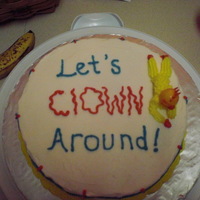 Rebel Clown Course 1, Cake 2. So those scary clown heads got discontinued and I couldn't find any for class, so I used a gumball and gave him a...