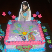 Selena Gomez - Wizards Of Waverly Place Birthday Cake Selena Gomez themed birthday cake.