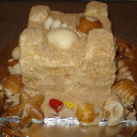 Sand Castle Smash Cake Sand Castle Smash Cake I made for a 1 yr. old to coordinate w/his beach cake. Used sifted brown sugar for sand and molded candy melts for...