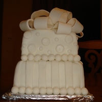 My 1St 2 Tier Cake - Final Cake For Wilton Course 3 Here's my 1st tiered cake (2nd fondant cake ever). It was the final cake for Wilton Course 3. It's all fondant. I wasn't...