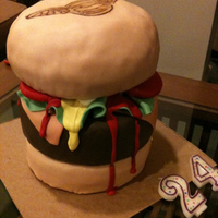 Giant Slider Cake Made this cake for our local food truck guy. He serves gourmet sliders, so his girlfriend asked me to make a slider cake. The design on top...