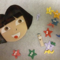 Dora's Face,stars And Map 