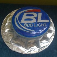 Bud Light Lid bud light lid make with fondant