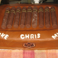 Cigar Box Made this cake for Father's Day, didn't have enough time to finish the lid. :( But they liked it anyway. Orange cake with cream...