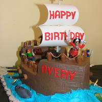 Pirate Ship Grandson's birthday cake