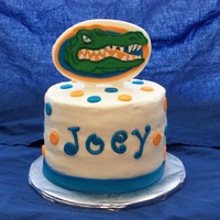 Go Gators! Key Lime cake, cream cheese frosting, all decorations made from fondant.