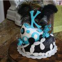 Birthday Cake This was for a friend of mine. I wanted to make her a small cake for her b-day. All fondant except the flowers were made from gum paste