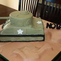 Military Tank Army Marine Birthday Cake My friends son wanted a tank cake so I put this number together. I used sheet pound cake and carved the shape. Butter cream then of course...