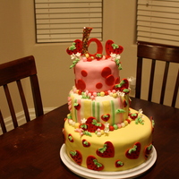 Daughters Birthday Cake My daughter wanted a strawberry cake so this is what I came up with. It really started melting at the party in the sun. But made it to the...