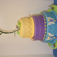 Baby Bug Shower Cake A customer gave me a picture from another cake deocrator's website and asked me to copy the cake. Well, mine is a poor copy of...