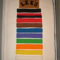 Martial Arts Cake sheet cake with BC and fondant.