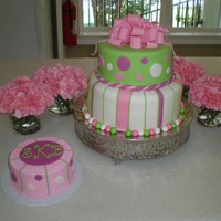 Girlie First Birthday Cake & Smash Cake This was my first fondant loopy bow! It was way too delicate. I was using MMF, so I might have to try a bought fondant or mix with gumpaste...